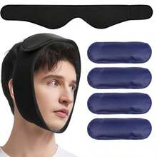 Paquete de Hielo Facial 4pzs Compresas de Gel Frio Envoltura para Cabeza de Hielos Compresa Fría con Banda Ajustable Bolsa para Frio o Calor Reutilizable Cold Pack Durable Resistente al Agua - negro - Ver 8