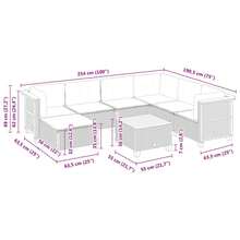 vidaXL Outdoor Tisch- und Stuhl-Sets - Schwarz - Übersicht 9