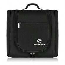 Bolsa de aseo colgante de gran capacidad bolsa organizadora de viaje de alta calidad para hombres y mujeres Duradera impermeable de nailon para baño ducha bolsa de maquillaje para artículos de tocador cosméticos brochas negro Snow Black - Nieve negra - Ver 9