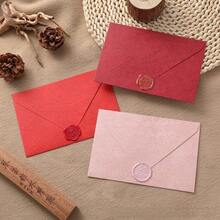 50/100pcs Premium Burgundy Envelopes, Textured Special Paper With Tree Grain & Cloud Pattern, Elegant Wedding Invitations & Formal Event Envelopes - A - View 2