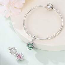 1 Mặt dây chuyền bạc 925 tự làm độc đáo, có thể mở và đóng, dùng để tự làm vòng tay và dây chuyền, quà tặng sinh nhật, ngày lễ, kỳ nghỉ, tiệc tùng. - Nhiều màu - Xem 7