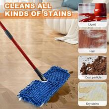 Microfiber Mops Floor Cleaning, Flat Mop Wet Dry Use, Dust Mop Hardwood Floors With 3 Reusable Pads O Cedar Hardwood Floor 'N More 3 - Action Mop And Extendable 58 Inch Long Handle - Đầu lau thay thế cho cây lau nhà 3 chức năng Ocedar - Xem 6
