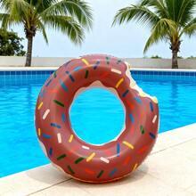 Phao bơi bơm hơi hình bánh donut sô cô la, phao bơi mùa hè dễ thương cho hồ bơi và bãi biển. - Cà phê nâu - Xem 3