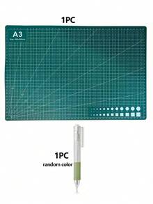 A3切割墊 防割手工板 適用繪圖、雕刻、皮革/布料/紙張切割 A4工作板工具墊 多功能墊板 手工刀 剪貼簿壓印延伸紙切器 隨機顏色 - 綠色 - 查看 14