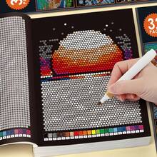 32入 MYSTERY MOSAICS 數字填色繪本－趣味像素藝術著色書，療癒可愛生物，放鬆舒壓創意休閒活動，完美早教禮物，適合生日／節日送禮 - 黑色 - 查看 9