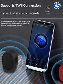 HP BTS01 Portable Bluetooth Speaker, Bluetooth 5.0 Wireless Mini Speaker With Lanyard, IP54 Waterproof, Hi-Fi Stereo, Built-In Microphone, 3.5mm AUX Input For Home, Travel, Outdoor - View 5