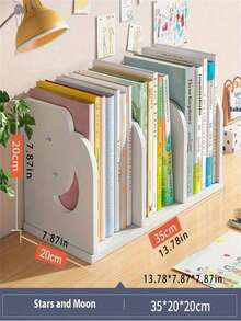 Kệ sách để bàn hình trăng khuyết dễ thương 2/3/4 tầng, giá đựng sách và đồ dùng nhiều ngăn, giá sắp xếp bàn làm việc tiết kiệm không gian cho nhà, văn phòng, ký túc xá, trường học, giá đựng tài liệu và sách tối giản. - trắng - Xem 16