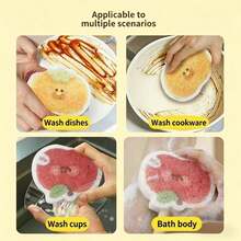 Miếng bọt biển tẩy tế bào chết mạnh mẽ, miếng bọt biển hình bánh mì nướng, miếng bọt biển chà rửa nhà bếp dày dặn, dễ thương, miếng bọt biển rửa chén kiểu bánh mì sandwich, thích hợp để vệ sinh nhà bếp. - A - Xem 11