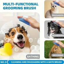 8pcs Pet Grooming & Cleaning Tool Set, Includes Deshedding Brush, Grooming Gloves, Flea Comb, Pet Bath Brush, Towel And Pet Toothbrush. Easily Remove Pet Hair, Essential Tools For Small, Medium And Large Pets - Multicolor - View 8