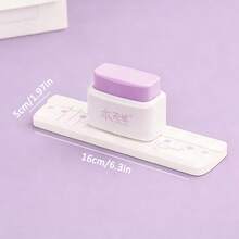 Dụng cụ đục lỗ sổ tay dạng rời, đục 3 lỗ điều chỉnh được, phù hợp với khổ giấy A5/A6/A7, chứa được 8 tờ, thích hợp cho sổ tay và các dự án DIY. - nhiều màu - Xem 3