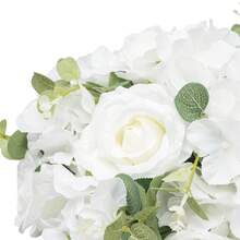 RainWeel Flower Balls For Centerpieces Wedding Flowers - 6 Pcs Fake Small Rose Balls, White Flowers For Centerpieces Tables, Artificial Silk Ball, Arrangement Bouquet For Party, Home Decor - 白綠色 - 查看 7