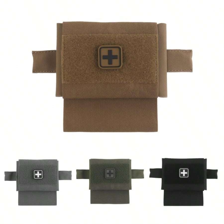 1 Túi sơ cứu IFAK Icro Trauma MOLLE, Túi sơ cứu chiến thuật có móc treo garô, Bộ dụng cụ sinh tồn khẩn cấp EMT cho thắt lưng và áo vest làm nhiệm vụ, Túi EDC nhỏ, Màu đen - Nhiều màu - Xem 1