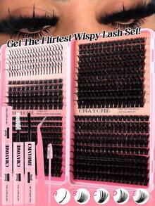 CMAYOME 680pcs D-Shaped Synthetic False Eyelashes, Including Various Density Long Lash Clusters, Soft Lash Bundles, And Mixed Lengths Of 8-16mm. Suitable For Lightweight, Waterproof And Sweat-Proof Single Cluster 3D Effect False Lashes To Create Natural And Dramatic Daily Makeup Looks - Multicolor - View 13