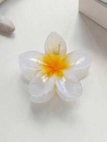 3 pièces/set Pinces à cheveux en plastique de grande taille en forme de fleur de gelée blanche, bleue et jaune de 8,2 cm/3,22 pouces. Accessoires capillaires élégants minimalistes de couleur unie à la mode et polyvalents. Convient pour un usage quotidien décontracté, les fêtes, les déplacements, les vacances, la queue de cheval, le chignon, le lavage du visage, le maquillage, l'assortiment de tenues. Indispensables pour les femmes en été, les vacances à la plage, les voyages, les anniversaires. - Multicolore - Voir 8