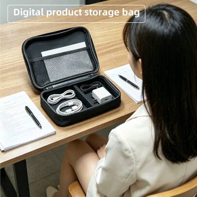 Digital Accessories Storage Bag, Portable Multifunctional Electronics Organizer For Cables, Chargers, Computer Accessories