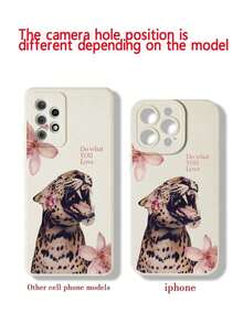 Funda protectora de teléfono antideslizante y gruesa con diseño de tigre pintado en estilo simple y bohemio, compatible con fundas para iphone 11/11 pro/11 pro max/12/12 pro/12 pro max/13/13 pro/13 pro max/14/14 pro/14 pro max/15/15 pro/15 pro max/16/16 pro/16 pro max/17/17 pro/17 pro max - Estilo (1 pieza) - Ver 8