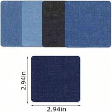 10pcs Iron-On Patches, Suitable For Clothing - Denim Patches, Applicable For Jeans And Casual Pants (5 Colors, 7.5 X 7.5 Cm/7.5 X 5 Cm) - Multicolor - View 12