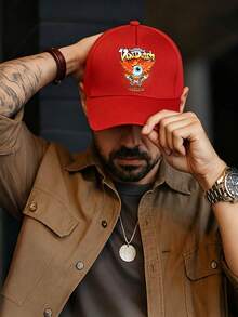 1pc Unisex Von-Dutchs Print Baseball Cap, Sun Hat, Curved Brim, Dad Cap. Suitable For Daily Use And Outdoor Activities. Outdoor Adjustable Sun Cap. Spring-Summer Travel, Tourism, Beach Vacation Hat. Y2K-Style Hats For Youth Hats, Sports Hats, Hats For Men, Caps For Men, Mens Hats, Hats For Men, Caps,Hat For Women - 紅色2 - 查看 3