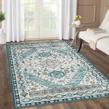 Area Rugs, Vintage  Hallway Rug Machine Washable Area Rug Low Pile Rugs Non-Slip Non-Shedding Rug Print Floor Carpet Folable Rug For Bedroom Kitchen Home Decor - Dark Green-120*170cm Germany - View 1