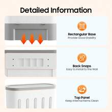 kangten Kitchen Cereal Containers Storage Dry Food Containers 5 Grids 9kg Rice Grain Dispenser - White - View 6