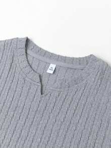 Áo tank top nam cổ chữ V dệt kim họa tiết kẻ caro kiểu retro, thoải mái, không tay. - Màu Xám nhạt - Xem 5