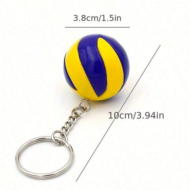 1 móc khóa bóng chuyền mini MIKASA, mặt dây chuyền hình quả bóng 3.8CM, phụ kiện PVC, giải thưởng cuộc thi, quà tặng doanh nghiệp - Xem 3