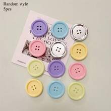 5pcs/10pcs/15pcs Colorful Button-Shaped Refrigerator Magnets - Fashionable And Vibrant Fridge Magnets, Novelty Refrigerator Stickers, Suitable For Home Kitchen Office Whiteboard Decor, Fridge Kitchen Magnets - Multicolor - View 9