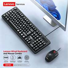 Lenovo KM101 Wired Keyboard And Mouse Combo: Universal Wired Keyboard And Mouse Combo For Office, Home, Laptops, Desktops, And Computers - View 9