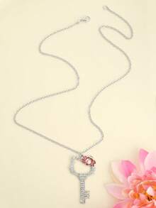 SANRIO 1pc Fashionable Hello Kitty Design Necklace, Suitable For Daily Wear, Looks Very Stylish - Multicolor - View 10