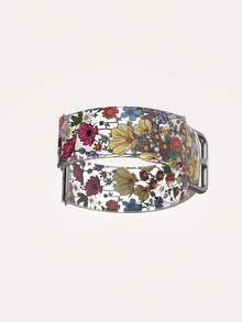 20/22mm Transparent Spring Floral Pattern Smartwatch Band, Compatible With Samsung, Honor Smartwatches - Silicone Surface With Pattern Compatible With Huawei GT2/GT3, Watch 3/Galaxy - Translucent - View 7