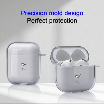 Ốp bảo vệ tai nghe Bluetooth thiết kế hình máy bay giấy, phong cách origami cổ điển, đường nét đơn giản, hoài cổ và thủ công, phù hợp với 4/3/2/Pro 2/Pro, thời trang và bảo vệ tốt, món quà tuyệt vời cho bạn bè, gia đình, bạn trai, bạn gái, kỷ niệm, Ngày Valentine, Năm mới, Eid, Lễ Phục sinh.