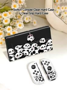 1pc Panda Claw Machine Graphic Design Transparent Glitter Protective Case, Compatible With Nintendo Switch 2 (2025) / Switch OLED Console And Joy-Con Controllers, Best Gift For Switch Gamers - Multicolor - View 8