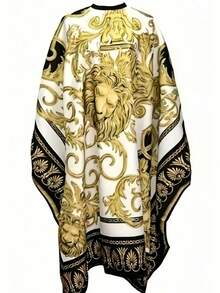 1pc Waterproof And Oil-Resistant Polyester Hair Cutting Cape, Easy To Clean, Suitable For Various Hairstyling, Professional Hairstylist Tool - Multicolor - View 13