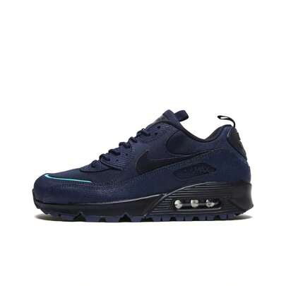  Nike Air Max 90 Surplus Midnight Navy Retro Comfort Fabric Synthetic Leather Low-Top Running Shoes, Unisex, Navy Blue