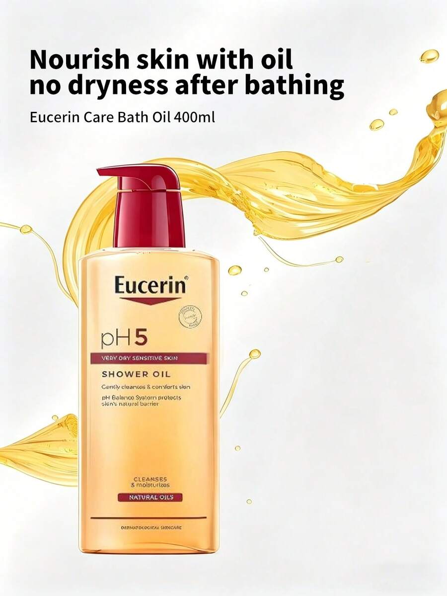 Eucerin 优色林沐浴油，400毫升，改善粗糙，舒缓，滋养，保湿，温和清洁，不干燥 - 沐浴油400ml - 查看 1