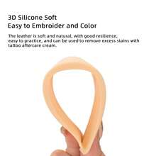 1 miếng da giả silicon 3D dẻo, mỏng để tập xăm lông mày + 2 miếng da giả thay thế để tập xăm lông mày - Nhiều màu - Xem 6