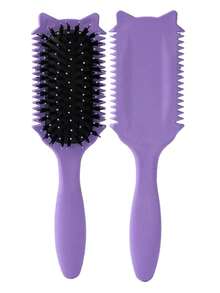 Hair brushes-EU+UK Curling Hair Brush, Designed For Curly Hair Styling For Men And Women, Helps Reduce Pulling - Multicolor - View 20