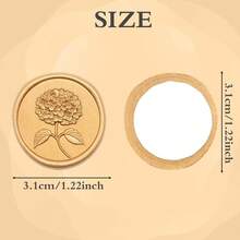 25pcs 3D Hydrangea Wedding Invitation Envelope Wax Seal Stickers, Suitable For Invitations, Christmas, Gift Packaging - Light Brown - Light Brown - View 8