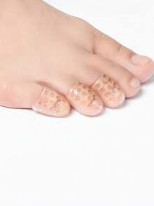 10 piezas de protectores de gel para los dedos de los pies, mangas abiertas y transpirables para los dedos, tubos y tapas para separar los dedos y evitar la fricción - transparente - Ver 3