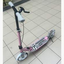 双轮可折叠滑板车，铝合金车架，粉色和蓝色可选，便携式成人通勤滑板车 - 粉色 - 查看 8