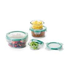 OXO Good Grips Pcs SNAP Leakproof Glass Round Food Storage Container - Transparente - Ver 8