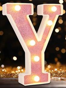 1件 21cm/8.2in LED 粉色字母燈，適用於婚禮求婚裝飾、生日派對裝飾、週年紀念裝飾、節日裝飾、臥室書桌裝飾字母燈、數字燈、女孩房裝飾小夜燈 - 21公分粉紅色 - 查看 17