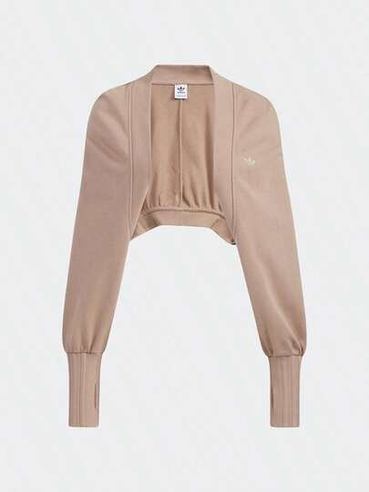 Adidas 女士短款休闲舒适运动开衫，春/秋
