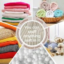 Bean Bag CoversRibbed Rabbit Fur Stuffed Animal Storage Bean Bag Chair Cover No Filler Comfy Bean Bag Cover Without Filling Or Home Bedroom Decor Organizing Plush Doll Textile Holder (LinenL) - Linen - 查看 4
