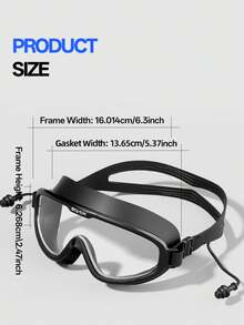 SCVCN Adult Large Frame Waterproof Anti-Fog Swimming Goggles With Anti-Loss Earplugs And Anti-Choking Nose Clip High-Definition Protective Swimming Goggles Pool Accessories - White - View 6