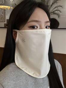 1pc Summer Breathable Ice Silk Sun Protection Face Mask, Thin UV-Blocking Neck Gaiter,Beach,Travel - Multicolor - View 6