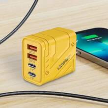 Multiport Fast Wall Charger 145W/130W/120W PD Type-C - Yellow - View 5