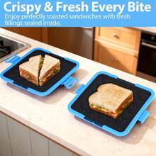 1pc Silicone Microwave Sandwich Maker With Adjustable Silicone Clasp, Evenly Cooks, Toasts Bread Crispy - View 10