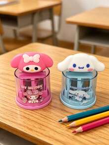 SANRIO 卡通硅胶人物造型削笔器，双孔削笔器，创意学生礼物 - 捲筆刀 - 查看 5