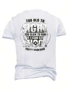 Men's Plus Size T-Shirt With Hammer Skull Pattern - Black - View 8